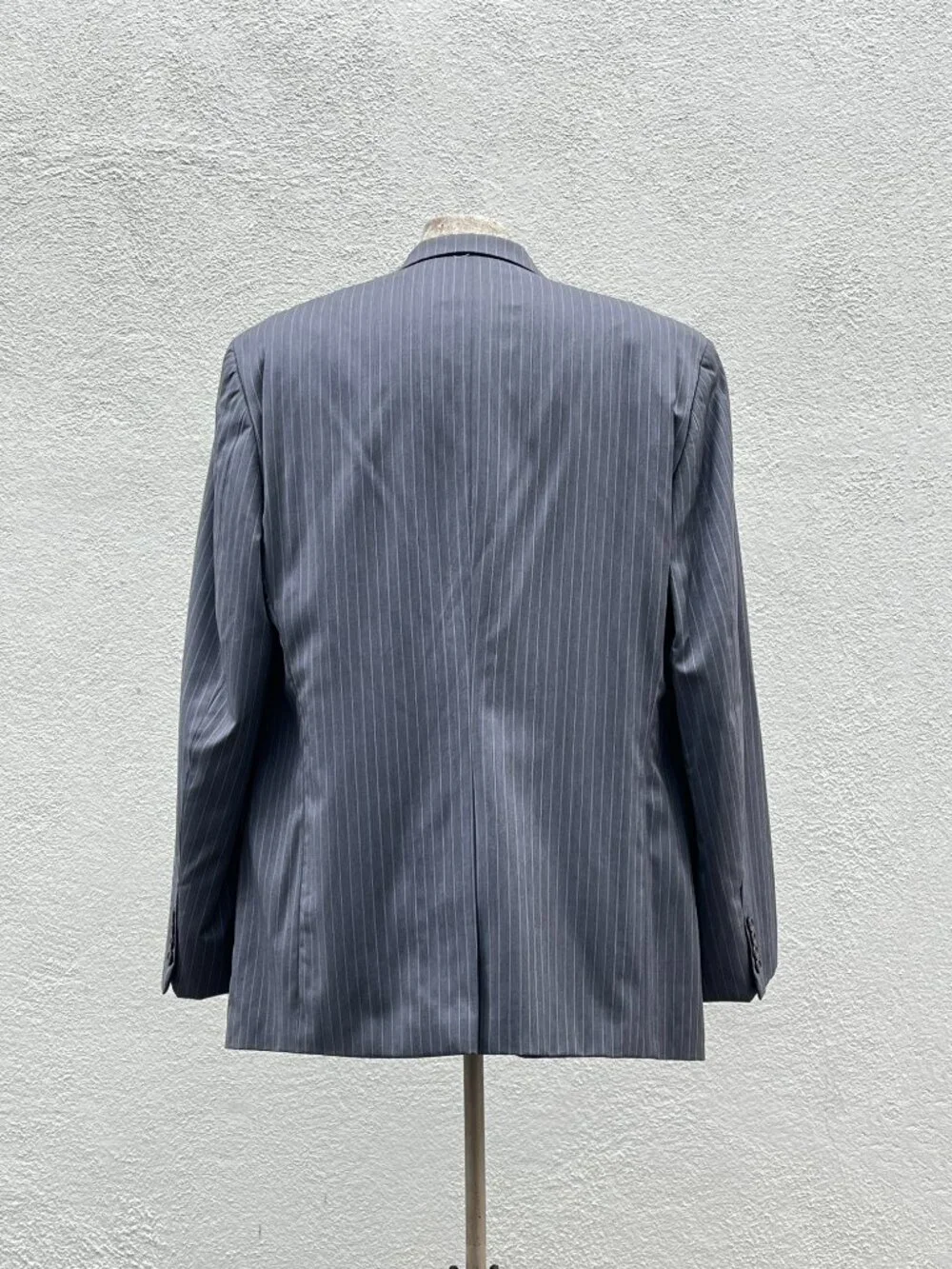 Men's Lauren Ralph Lauren Charcoal  Grey Pinstriped Wool Blazer Jacket Size 48L